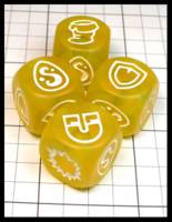 Dice : Dice - Game Dice - Krosmaster Yellow and White Transkucent - JA Collection Mar 2024